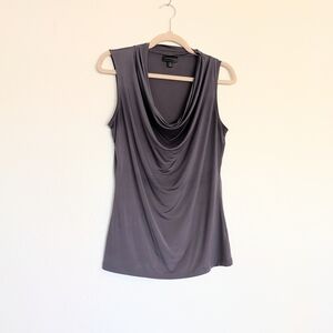 Gray/Slate Cowl/Drape Stretchy Y2K Romantic Goth 90s Vamp Fairy Grunge